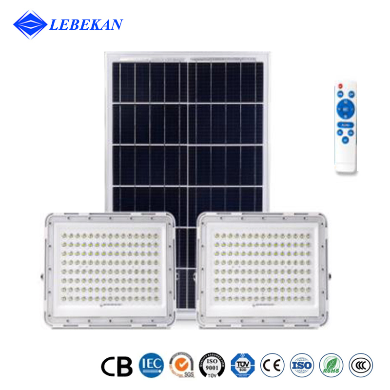 IP66 2-in-1 Solar Panel LED Flood Light 300W for Commercial Exterior Solar Floodlight