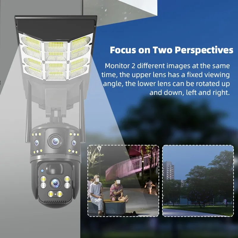 LED Outdoor Lighting Solar Street Light Integrated Type Solar Floodlight Camera