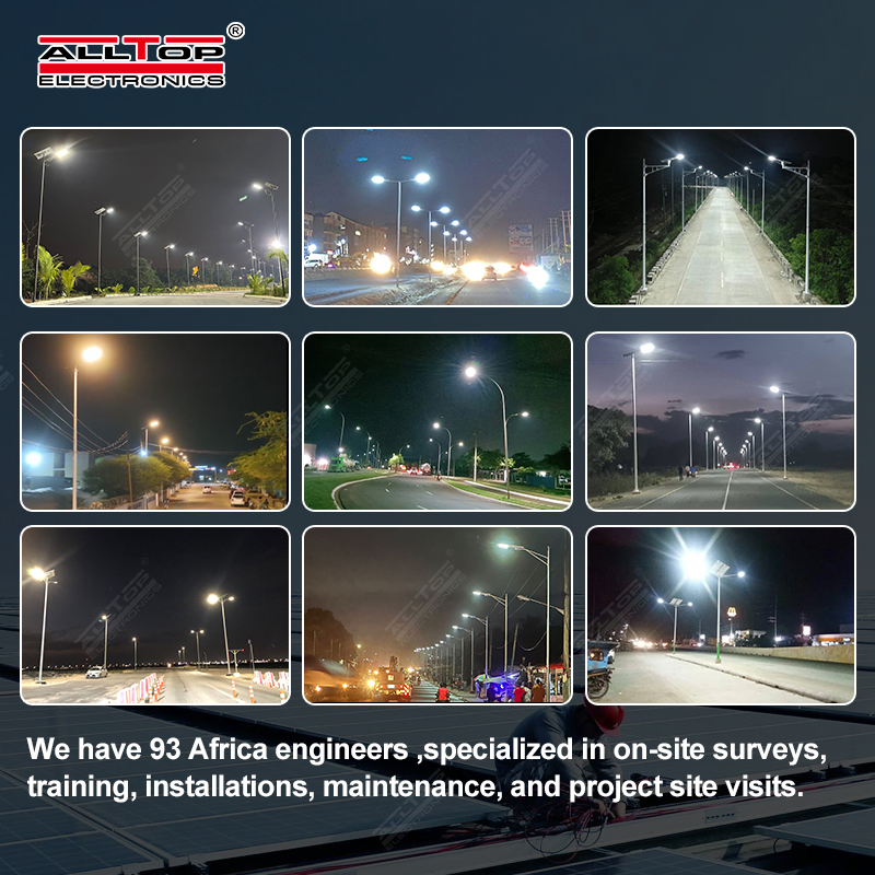 Alltop Adjustable Angle Solar-Powered LED Flood Lights for Stadiums