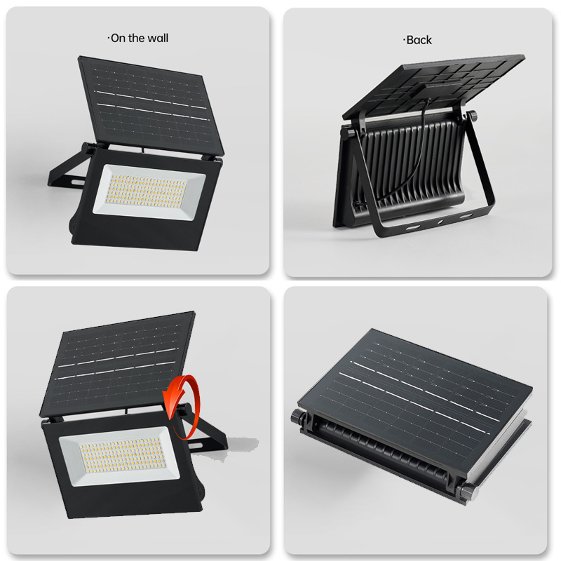 New Design Portable All in One Foldable Solar Flood Light IP65 Waterproof Remote Garden Outdoor LED Solar Powered Wall Lights