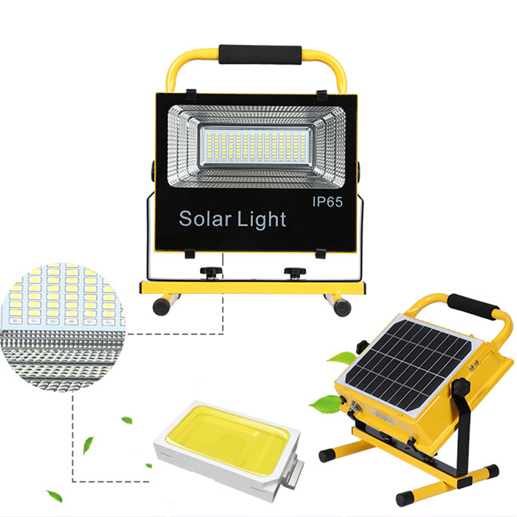 Portable LED Lamp Long Lasting Rechargeable Bulb Adjustable Outdoor Solar Flood Light