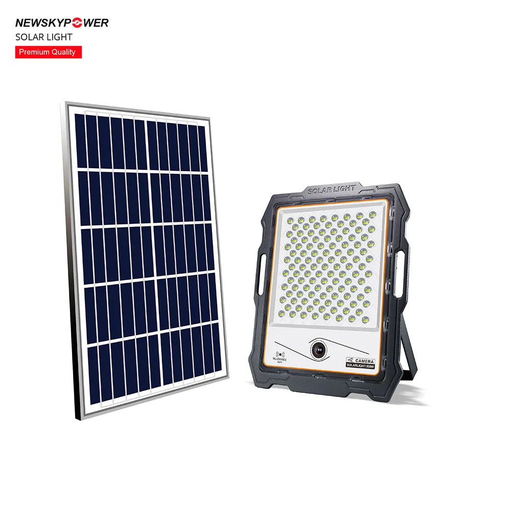 Outdoor Waterproof IP66 Solar Panel LED Flood Light with Motion Sensor