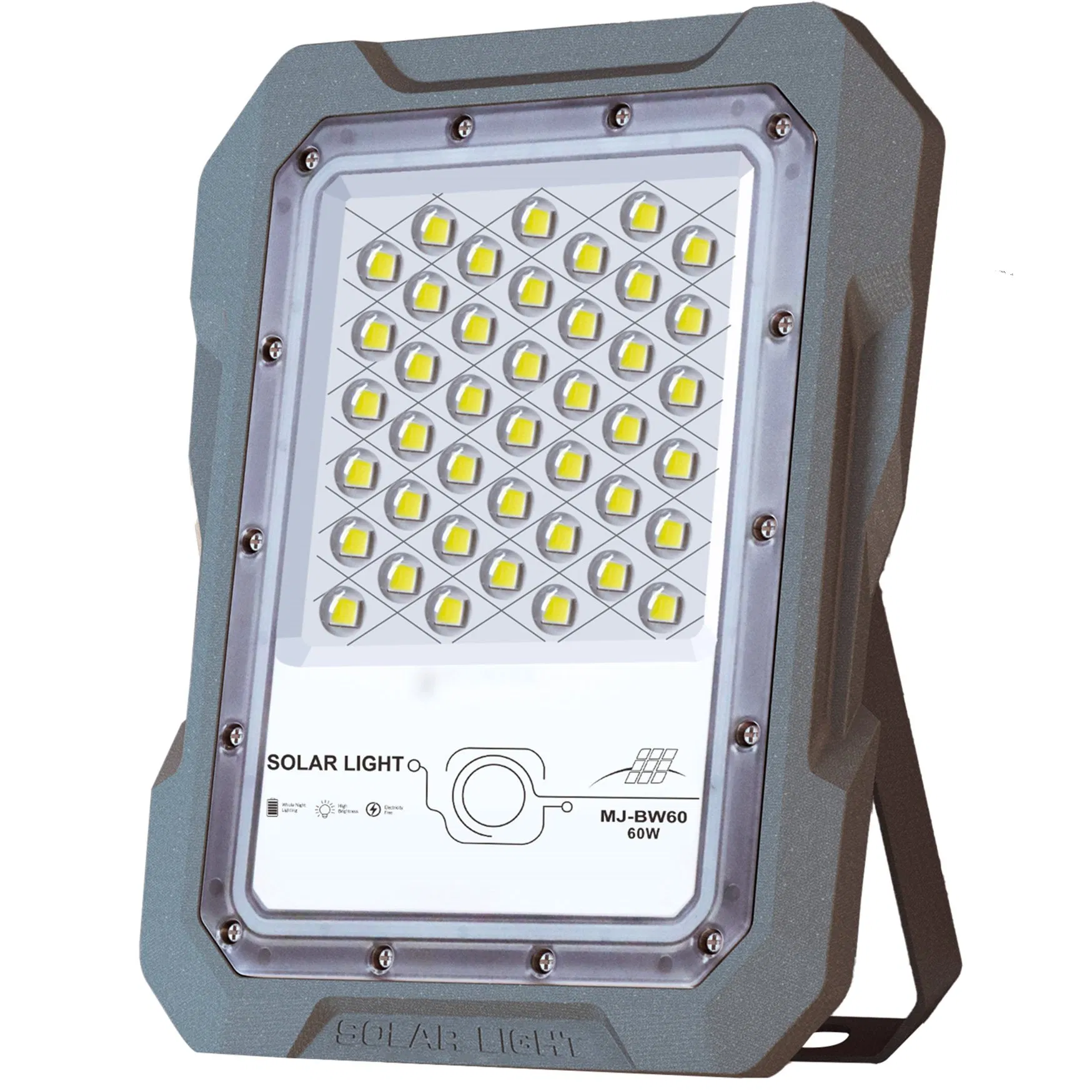 Yaye 26 Years Export Experience Solar Manufacturer Waterproof CE 60W High Power LED Floodlight Radar Sensor/Remote Controller/Lithium Battery (YAYE-MJ-BW60)