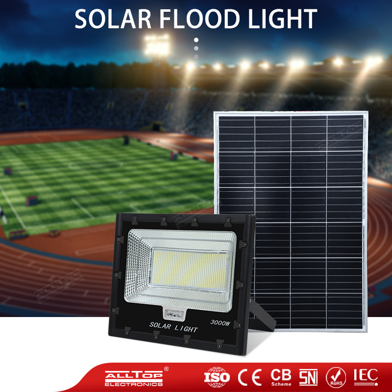 Alltop Adjustable Angle Solar-Powered LED Flood Lights for Stadiums
