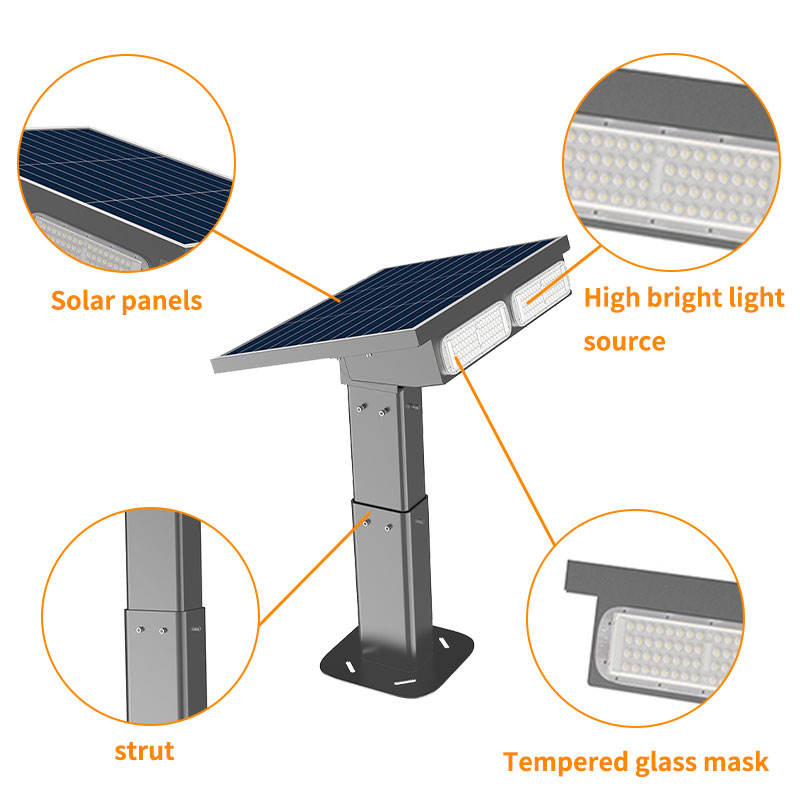Outdoor Garden Floodlight Waterproof IP65 35W Dusk to Dawn Rechargeable Solar Flood Light with Battery
