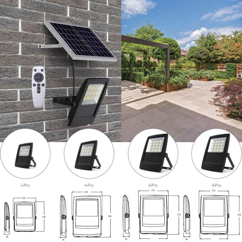 Remote Control Timing Smart LED Lights Solar Lighting Flood LED Solar Flood Light Outdoor