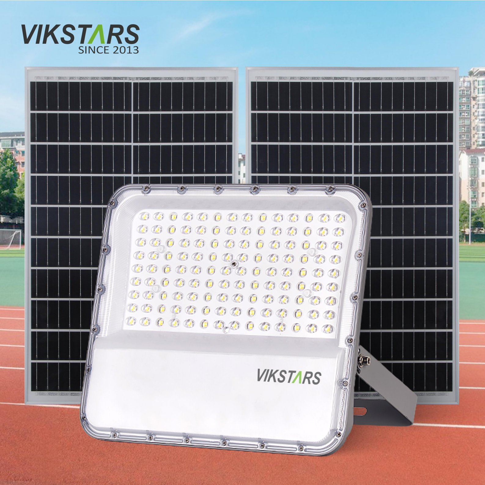 Super Bright 600W 800W 1000W LED Solar Powered Stadium Lights for Outdoor Sport Basketball Court 7-10m Height Lighting Reflector
