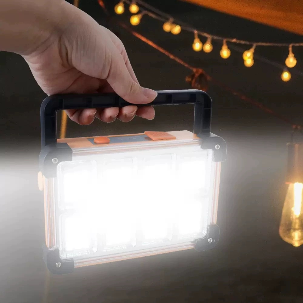 Hot Selling Solar Rechargeable LED Work Light Portable Flood Light IP66 Waterproof CRI90 CE Certified for Mechanic Camping