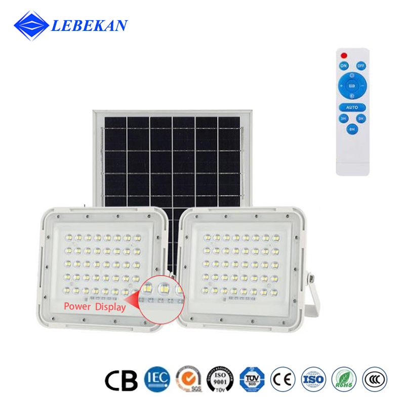IP66 2-in-1 Solar Panel LED Flood Light 300W for Commercial Exterior Solar Floodlight