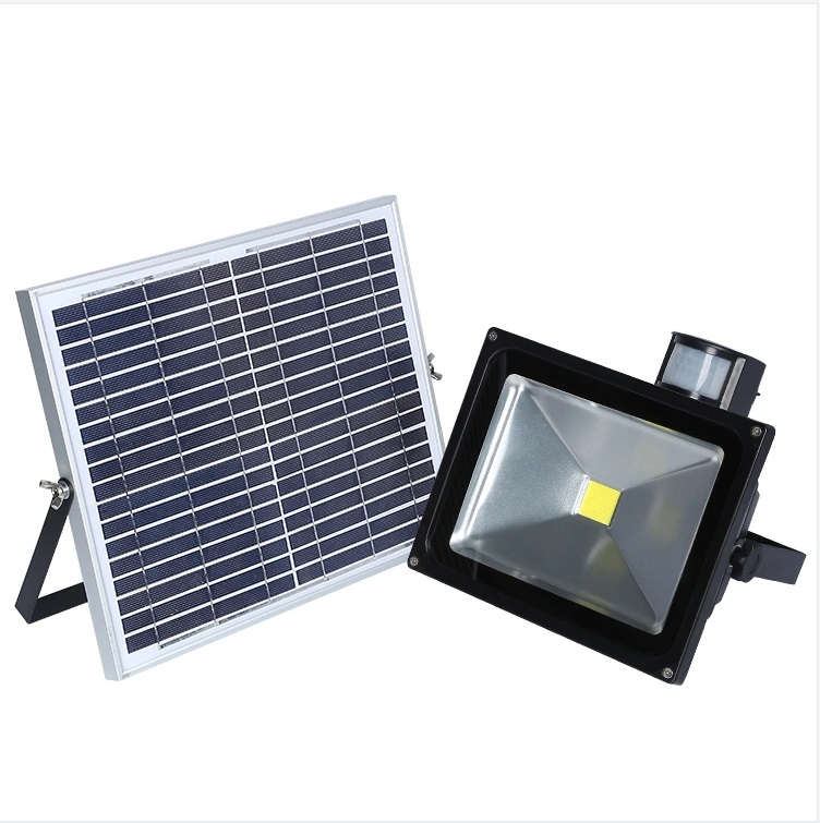 Solar Lights Outdoor Adjustable LED Remote Solar Floodlight with Remote for Garden