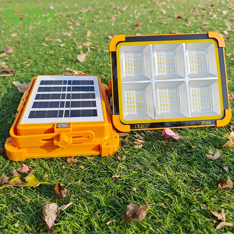 Outdoor Camping Lamp USB Portable Rechargeable LED Integrated Solar Flood Light