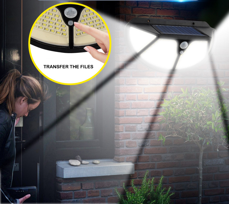 2023 New Waterproof Solar Motion Sensor Light Outdoor LED Garden Lights Outdoor Emergency Security Flood Light