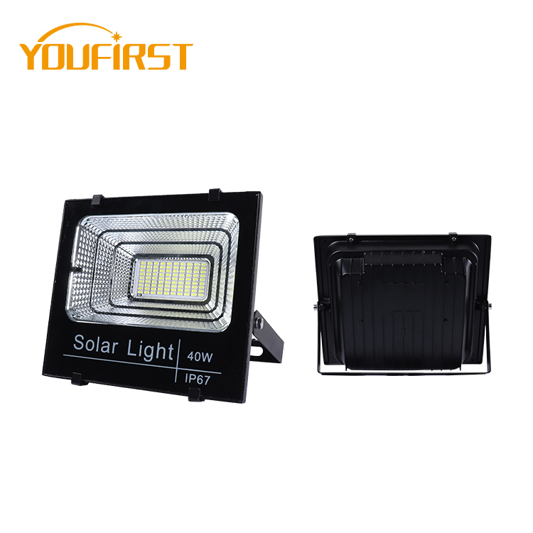 Solar Flood Light Rechargeable Remote Control 40W 60W 100W 200W Ball Park Squre Waterproof Outdoor Flood Light