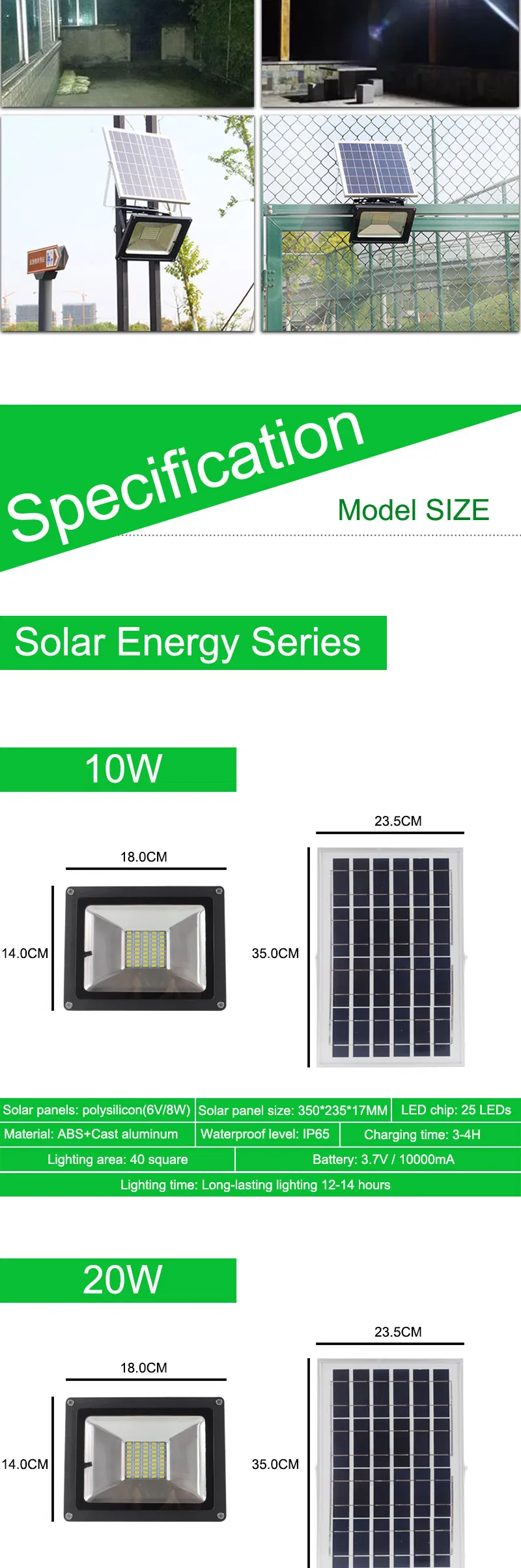 Solar LED Flood Light Installation