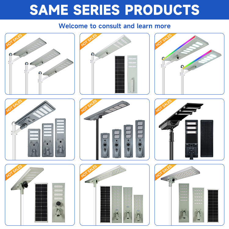 High Lumen Outdoor Country Road Lighting Waterproof IP67 200w 240w 300w 400w 500w 600w 800w All In One Led Solar Street Light