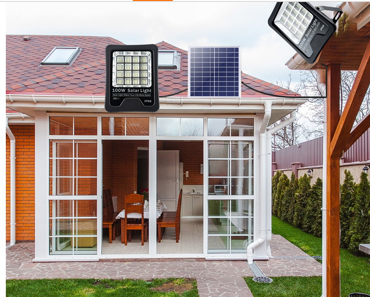500W High Power Solar Floodlight Outdoor Lights Waterproof LED Solar Flood Light