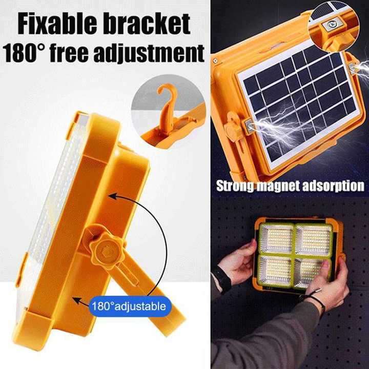 Solar Waterproof Outdoor Portable Emergency USB Charging LED Camping Lamp High Power Courtyard Lights Floor Stand Flood Light