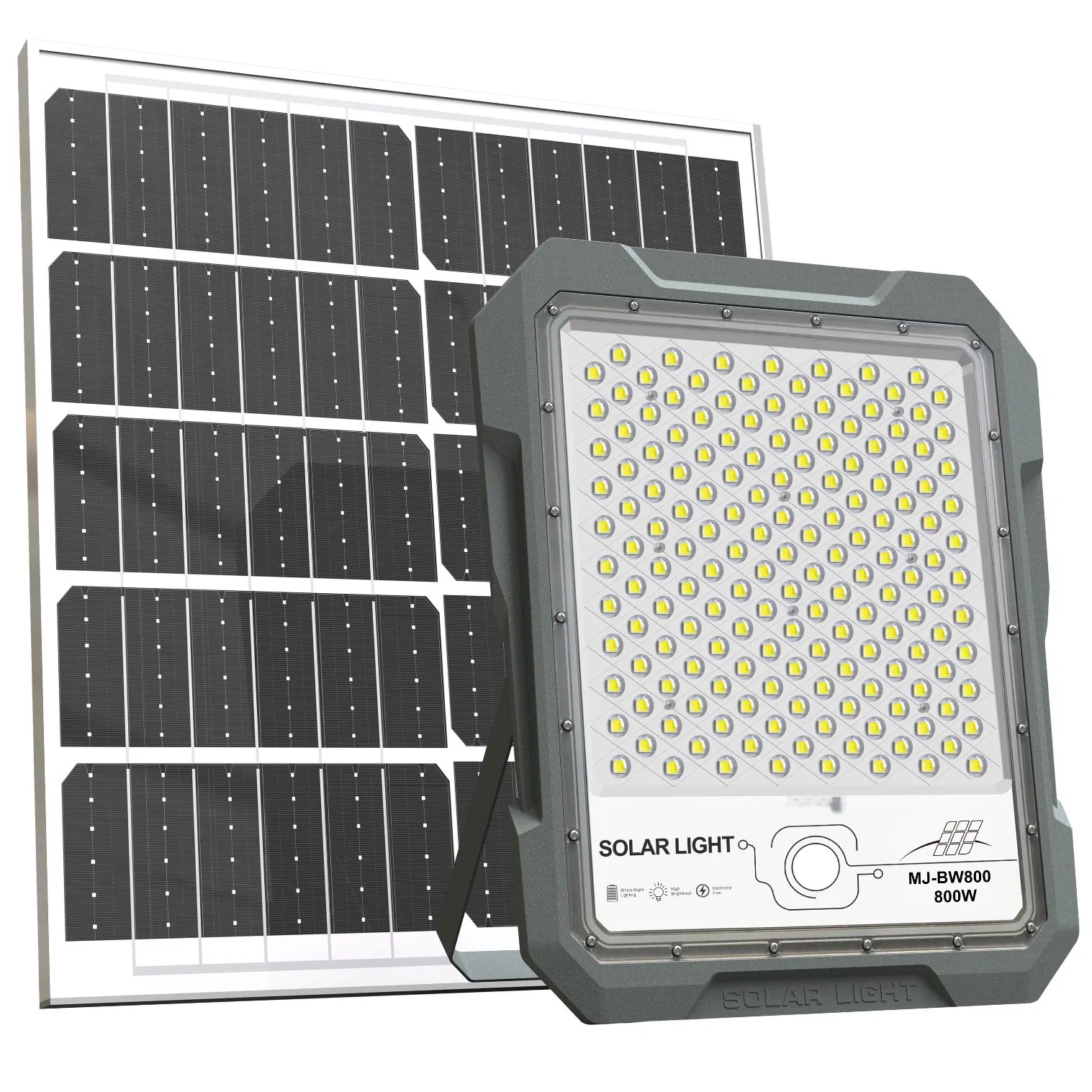 Yaye Hot Sell Factory Price 200W Solar LED Flood Garden Light with Control Modes: Light + Timing + Remote Controller+Power Display+Flash Light