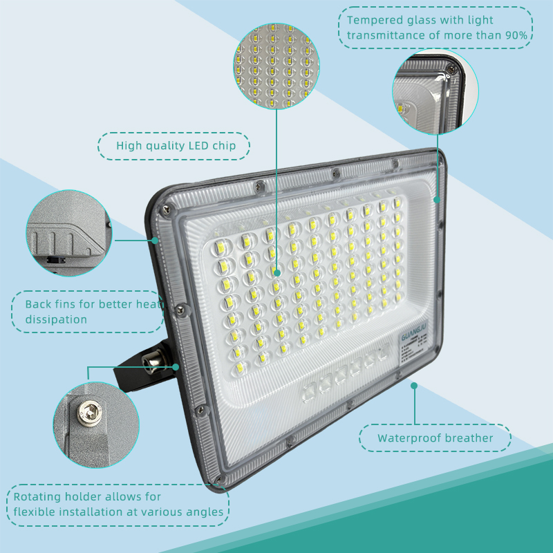Outdoor Solar Floodlight 100W 200W 300W 400W 5054 Chip STAR SHINE Commercial Commercial Landscape Stadium LED Solar Floodlight