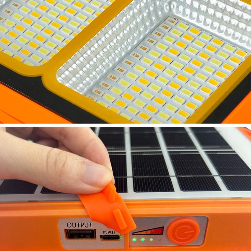 Original Rechargeable Portable LED Reflector Spotlight with Magnet Strong Light Camping Tent Lamp Solar Flood Light Outdoor