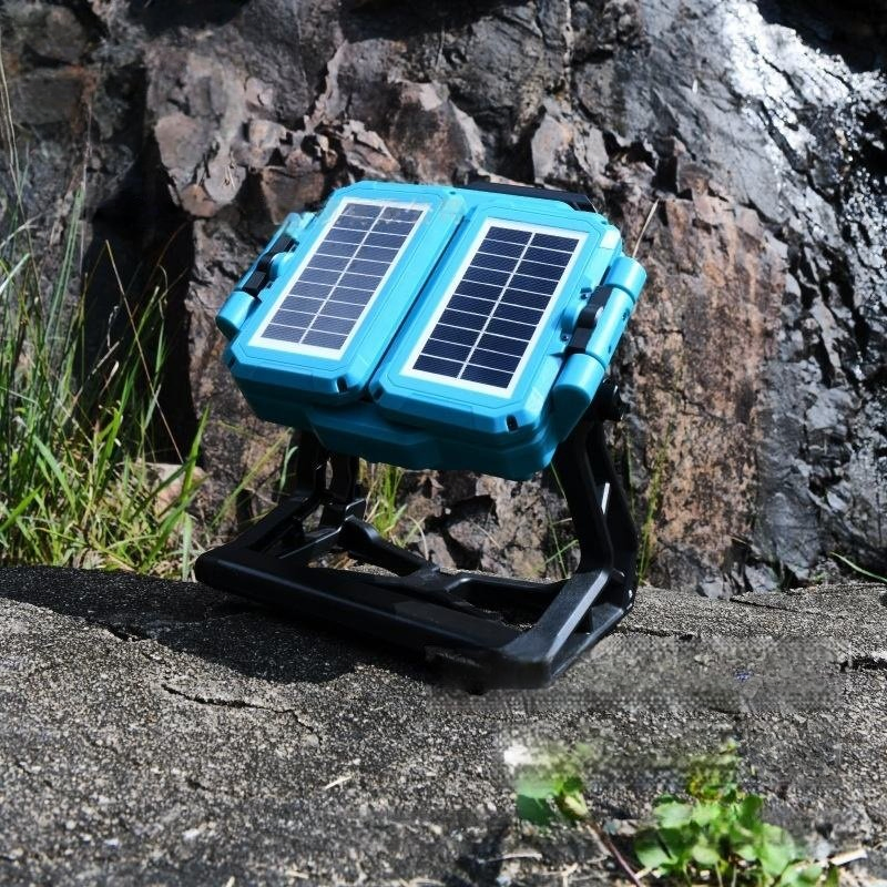 Popular Cross-Border Multi-Functional LED Solar Floodlight Folding Work Light for Outdoor Emergency Searchlight for Camping