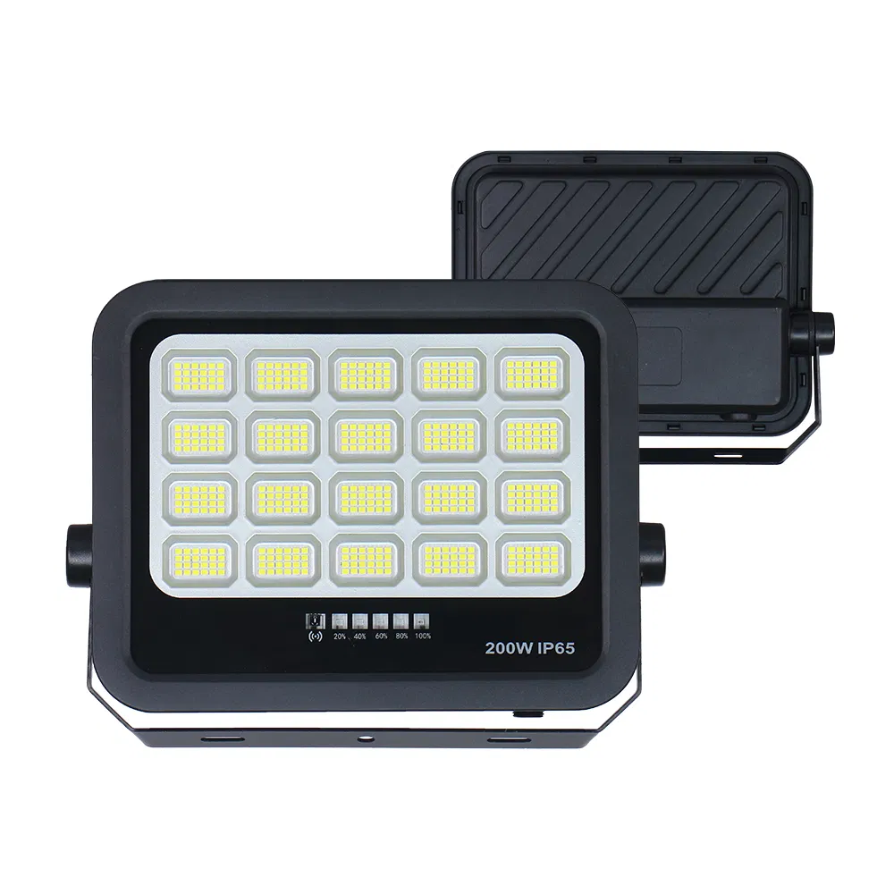 Remote Control Rechargeable Solar LED Flood Light with Motion Sensor Outdoor Security