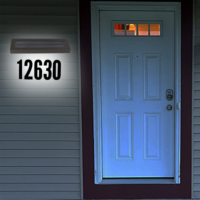 Solar Lights Outdoor For House Numbers Adjustable Outdoor Solar Light For Address Sign Plate Wall Light Home,Garden,Patio,Yard