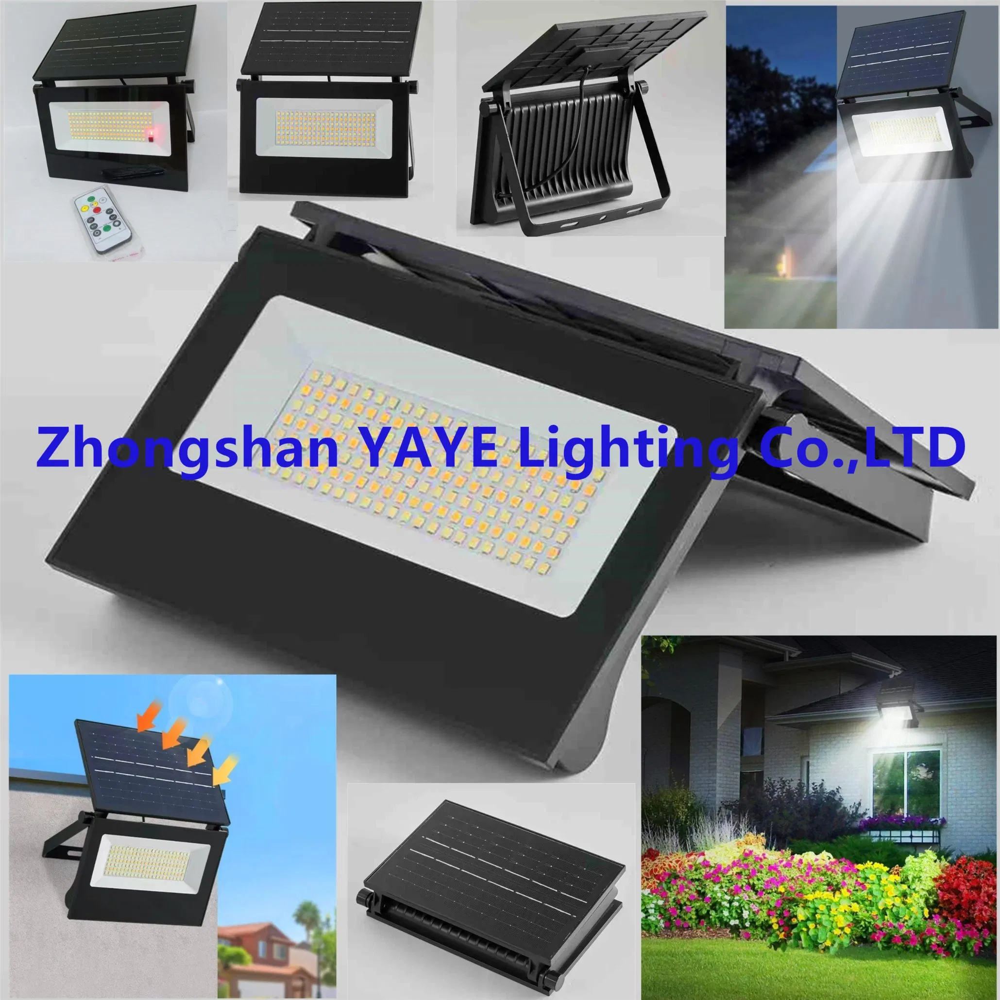 Yaye Hot Sell Best China Factory Price 50W/100W/200W Outdoor Waterproof IP67 Rechargeable Emergency Portable Foldable Solar LED Wall Flood Light 1000PCS Stock