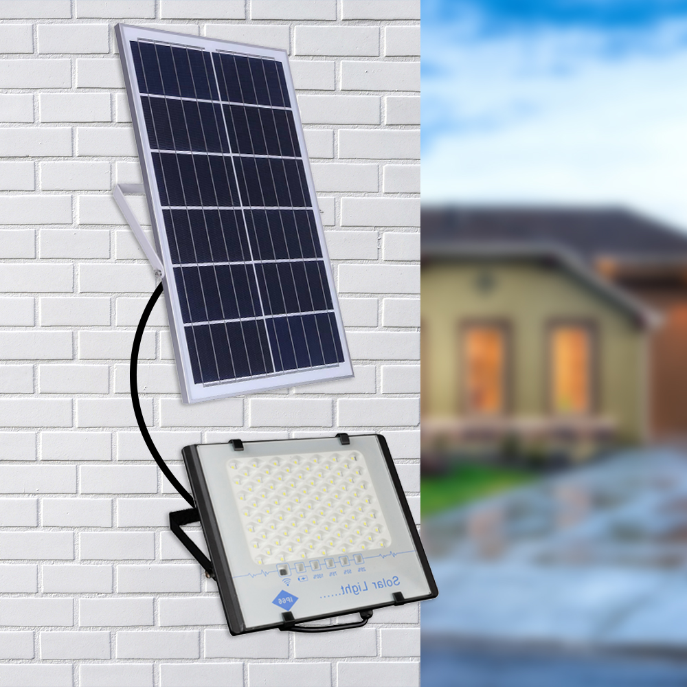 OEM ODM IP65 High Lumens 6000K Daylight 2-Year Warranty Solar Led Flood Light Outdoor Industrial Waterproof Garden