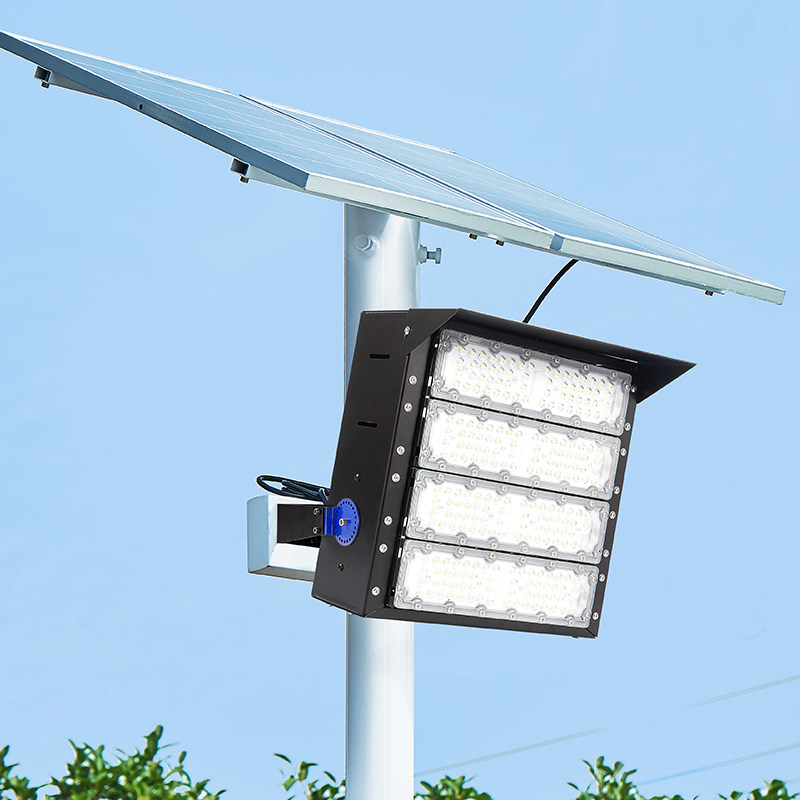 LED Stadium Solar Flood Light Outdoor Waterproof Industrial Smart Lighting Fixture High Mast Light Pole