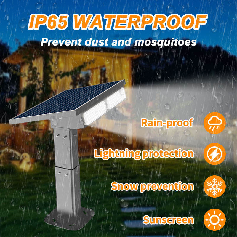 Outdoor Garden Floodlight Waterproof IP65 35W Dusk to Dawn Rechargeable Solar Flood Light with Battery