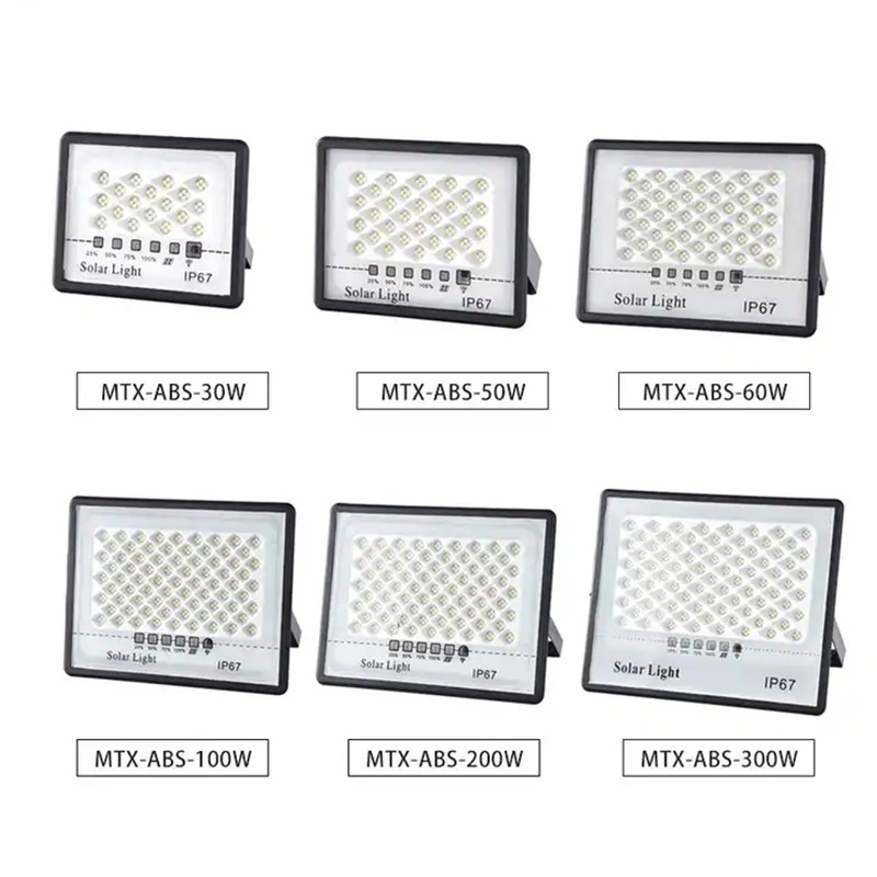 30W-100W-200W LED Solar Flood Light High Power Waterproof Lp67 Rating Garden Lights for Outdoor Lighting Solar Lamp