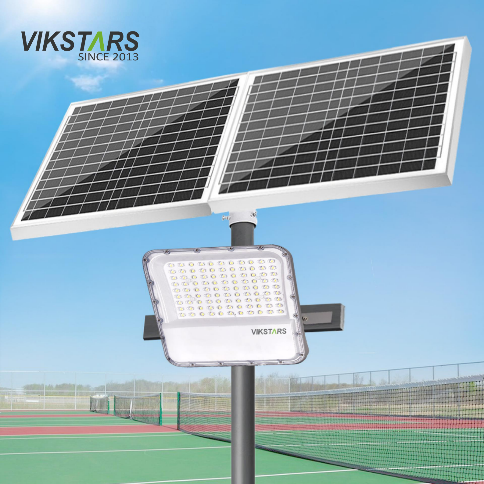 Super Bright 600W 800W 1000W LED Solar Powered Stadium Lights for Outdoor Sport Basketball Court 7-10m Height Lighting Reflector