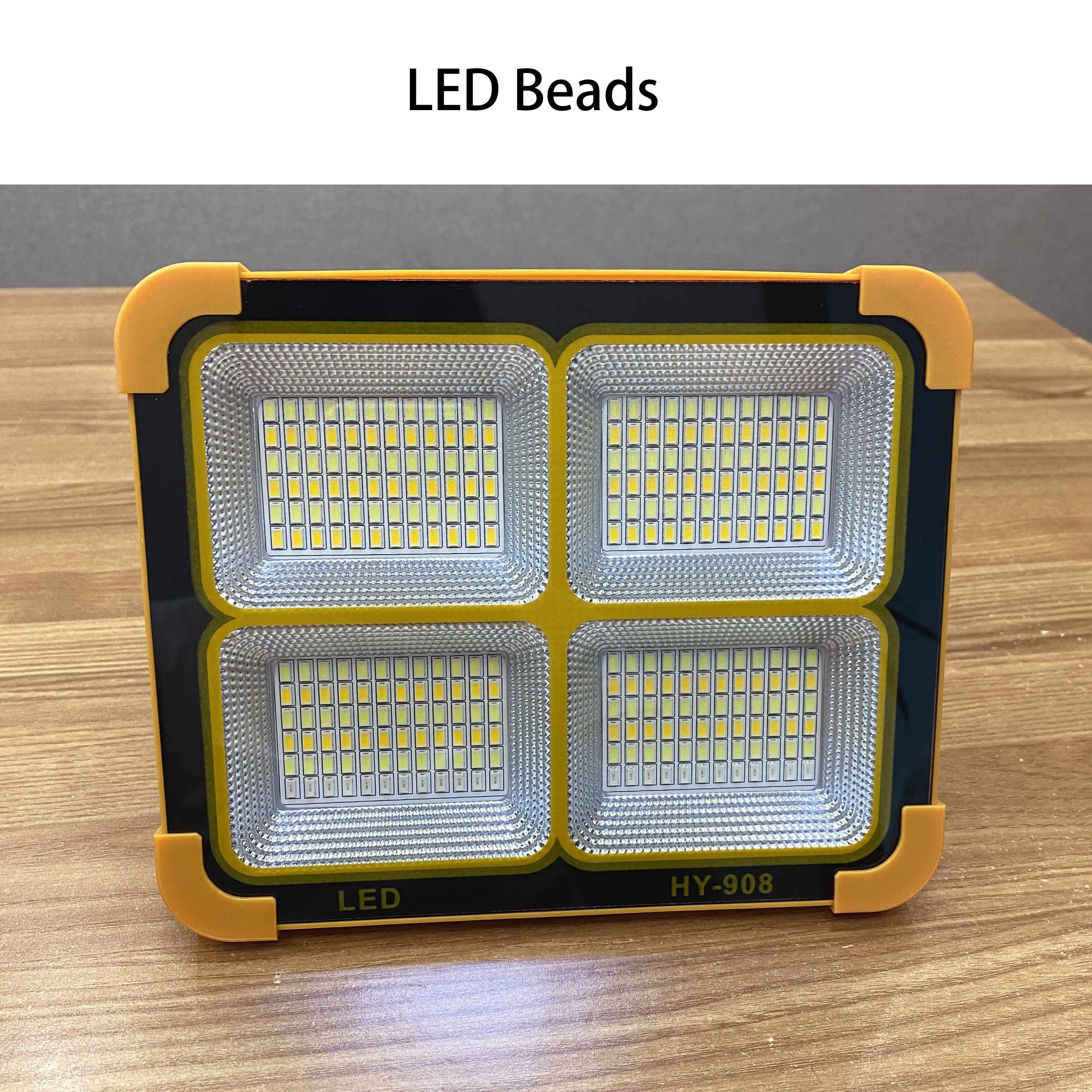 6W200w IP66 Waterproof Portable Rechargeable Emergency Camping Light LED Solar Flood Light with USB for Fishing &amp; Camping