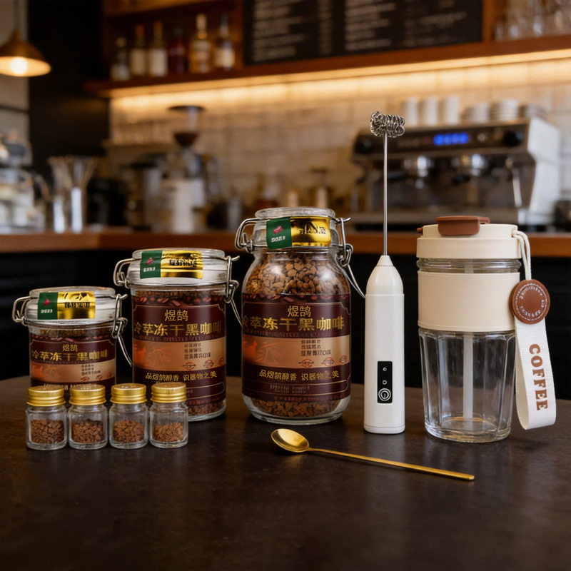 Yuhu Brand Freeze Dried Instant Coffee Sets for Gift Office Daily Use