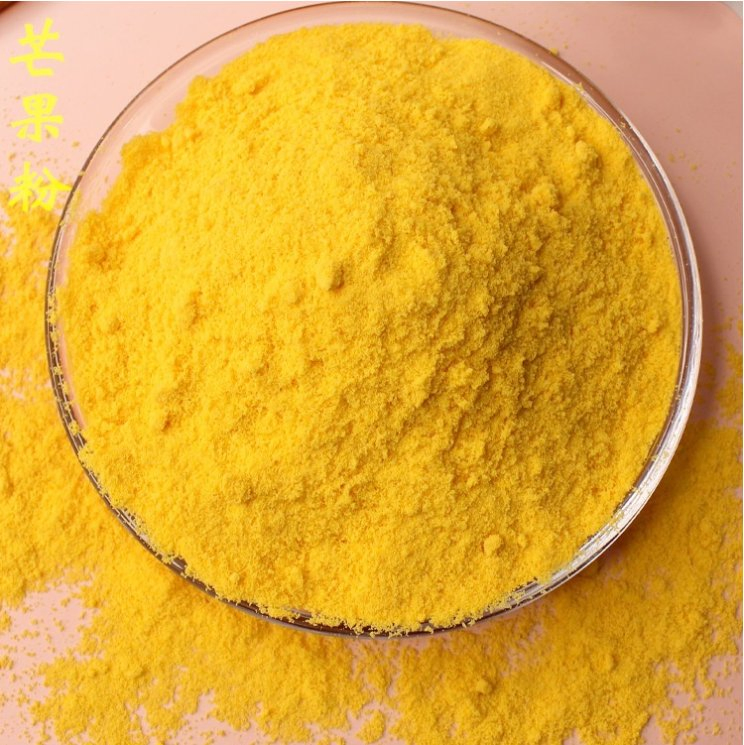 مسحوق عصير الفاكهة المجفف بالتجميد، 100% مسحوق مركز عصير المانجو الطازج، مضاف غذائي