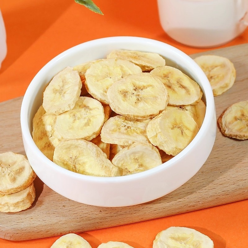 شرائح الموز المجفف بالكامل للت-snacking أو عبوات البيع بالتجزئة