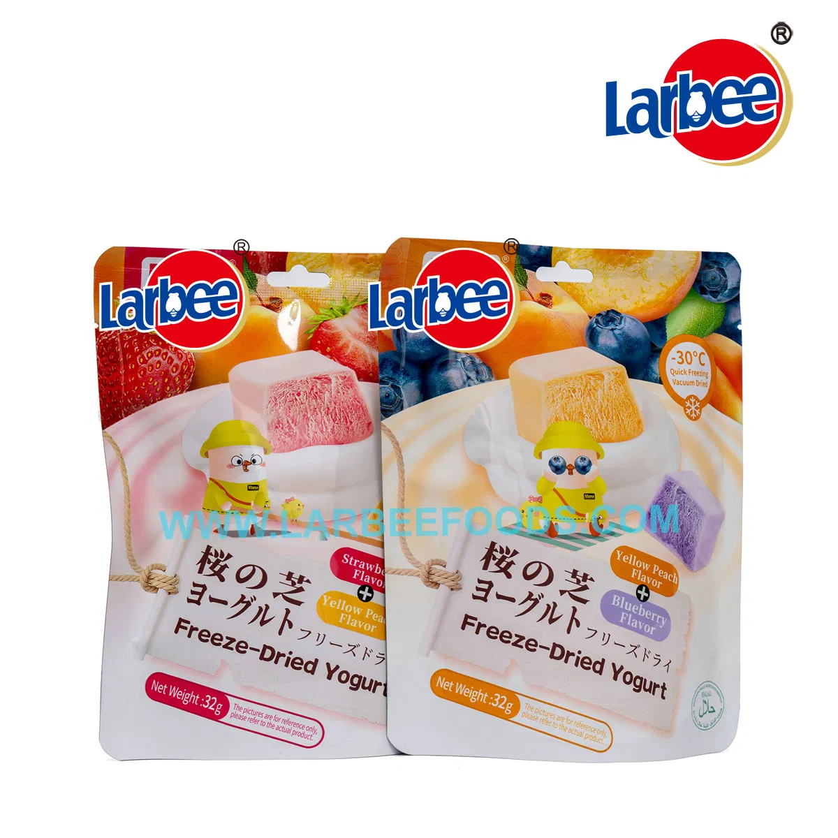 لربي وصول جديد 70g حلوى الزبادي المجفف بالتجميد في كيس