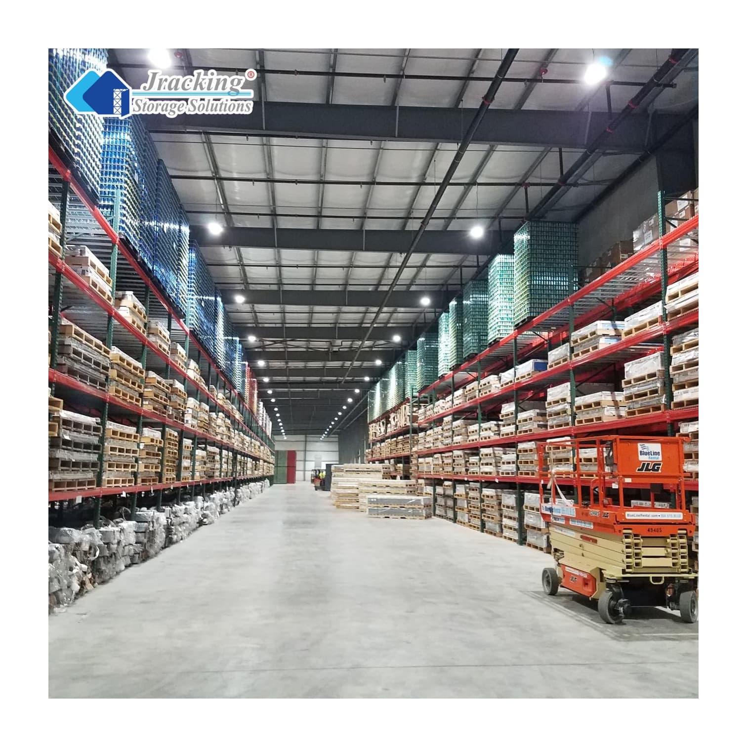 Jracking US Standard Steel Warehouse Storage Racks in Stocks Heavy Duty Teardrop Pallet Racking System