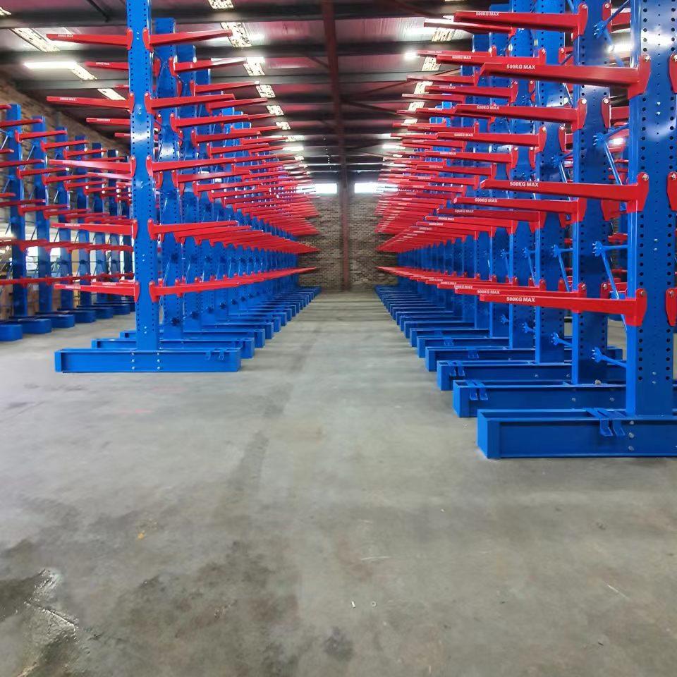 Jracking Industrial Warehouse Steel Pipe Storage Rack Heavy Duty Cantilever Racking System with Powder Coating Finish