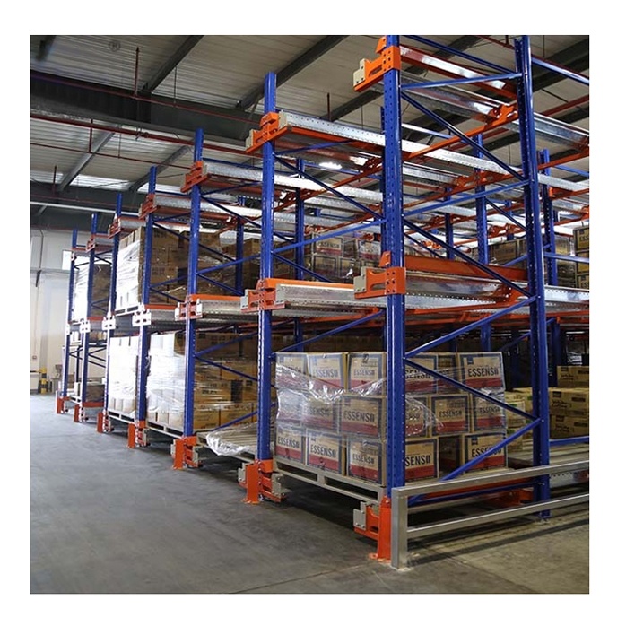 Heavy Duty Radio Shuttle Rack System Semi-automated Industrial Warehouse Storage Rack System for Colad Storage