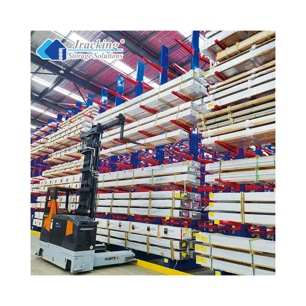 Jrackng  High Capacity Heavy Duty Warehouse Storage Long Arm Cantilever Racking for Timber