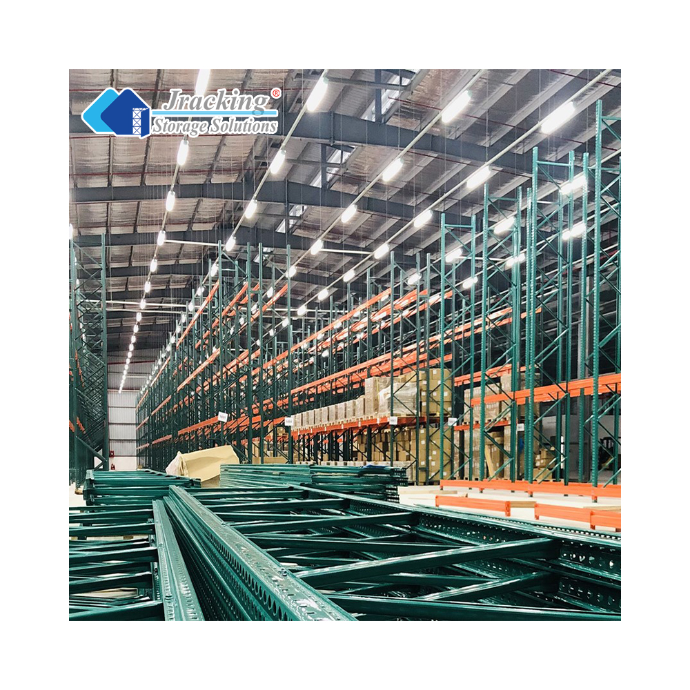 Jracking Heavy Duty Warehouse Stacking Racks Shelves RMI Certified Steel Teardrop Pallet Racking for Cold Storage Warehouse