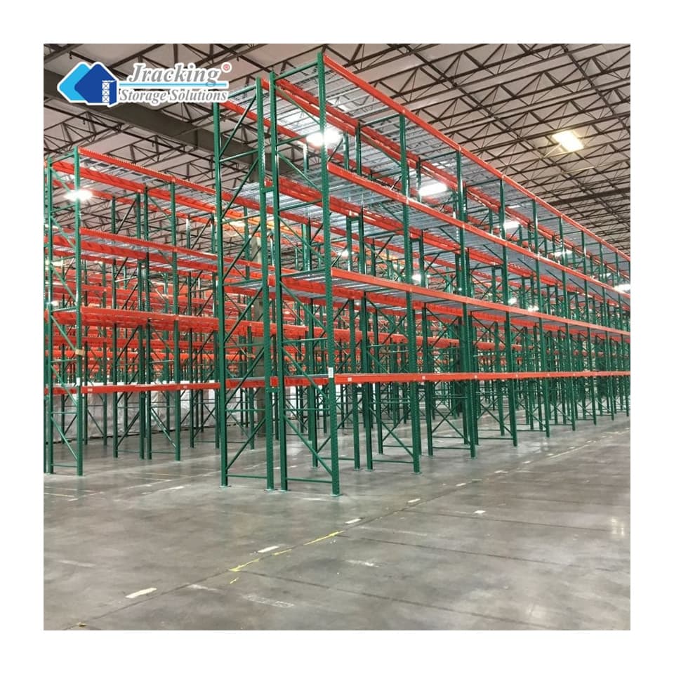 Jracking American Standard Steel Vertical Storage Racks Heavy-Duty Teardrop Pallet Racking System for Cold Storage