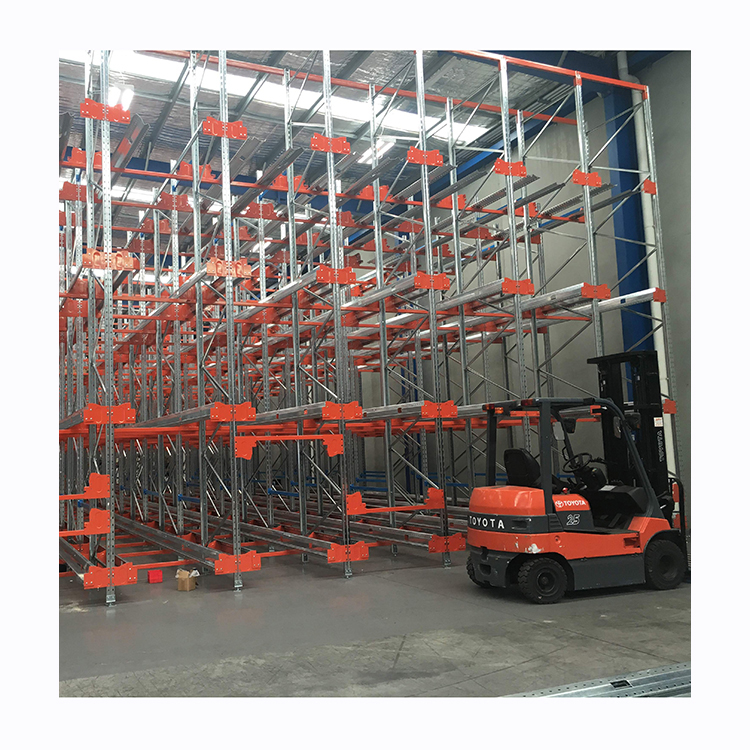 High Density Storage Four-way Radio Shuttle River-Type Pallet Racking Warehouse Racks Semi-automatic Racking System