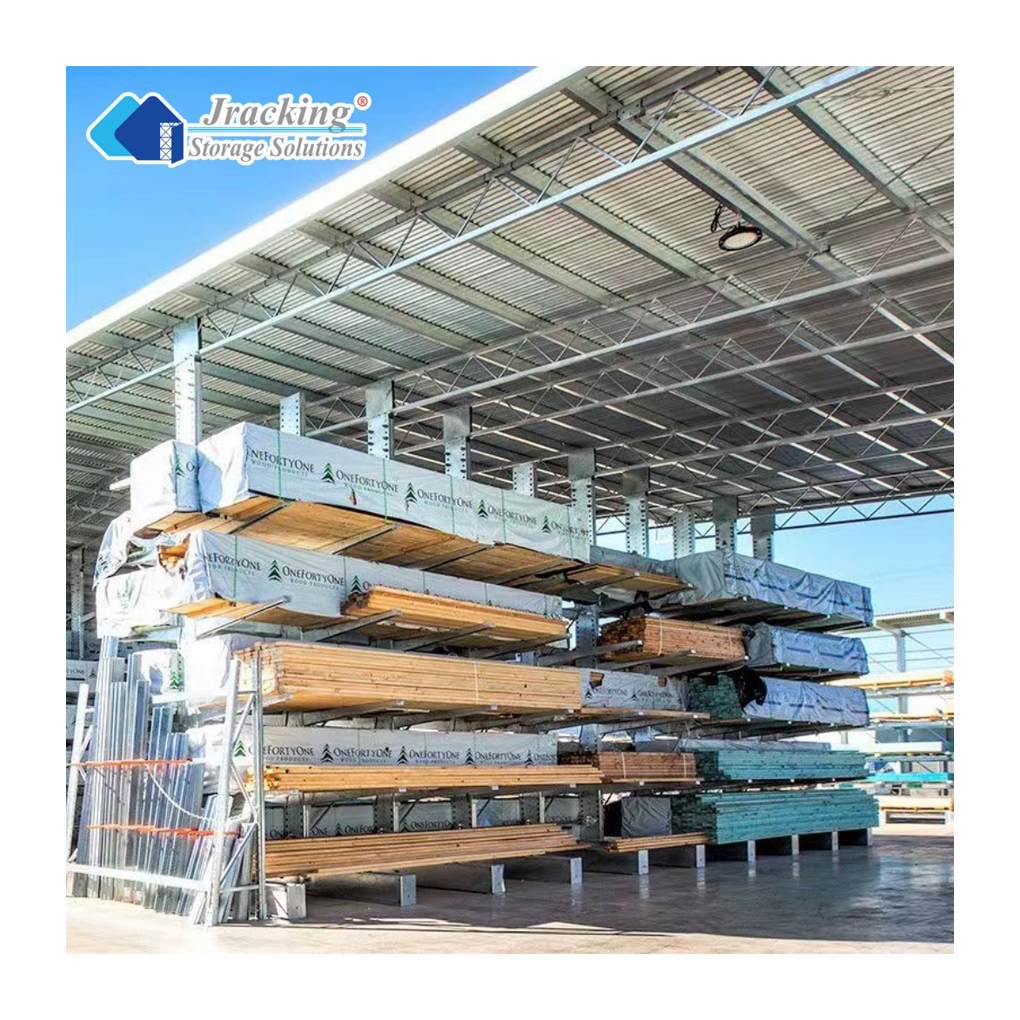 Jracking Industrial Rack Storage Shelves CE Certified Heavy-Duty Cantilever Racking for Warehouse Pipe Storage