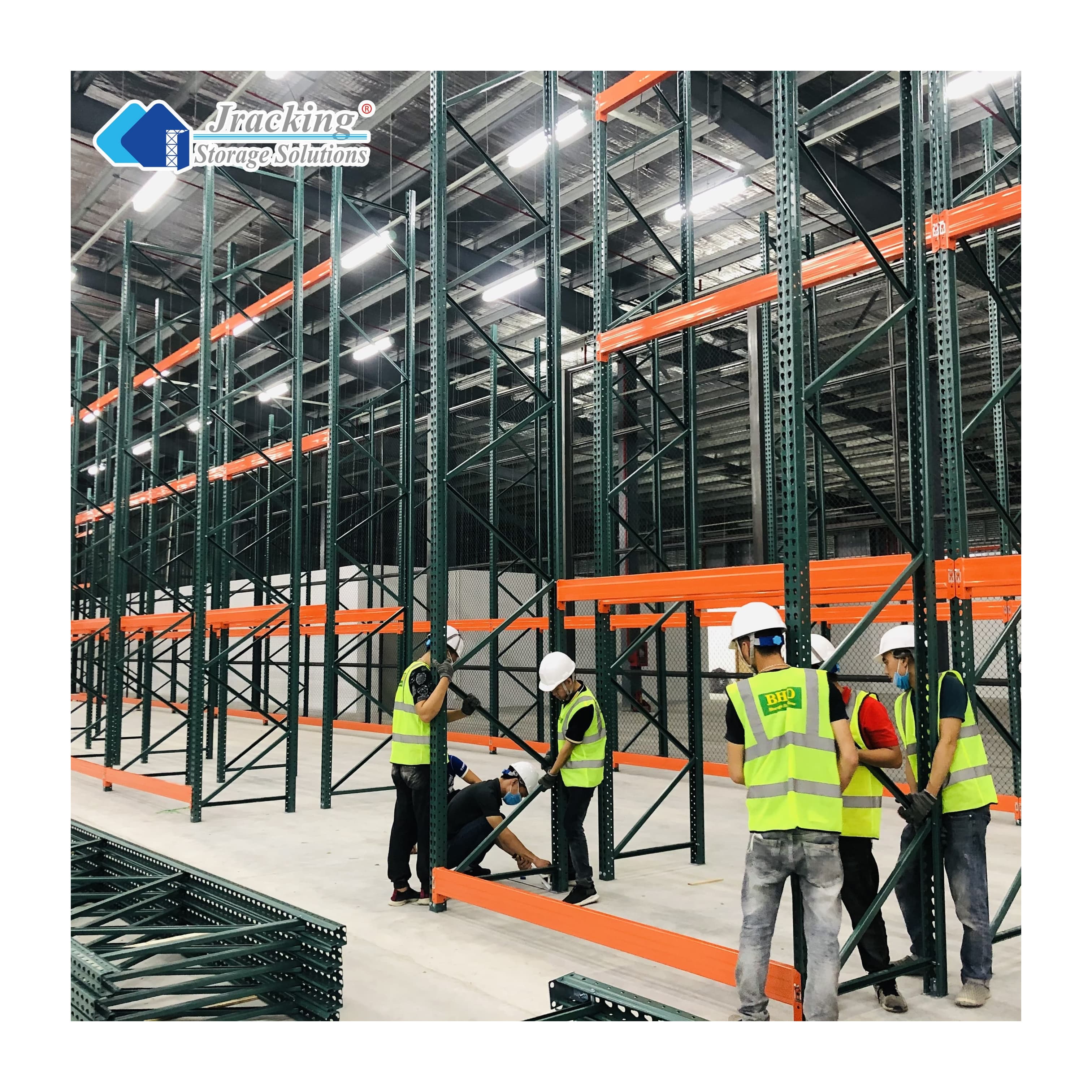 American Standard Teardrop Steel Pallet Rack with Coil Bracket Industrial Bolt-Structured Stacking Racks Powder Coating Finish