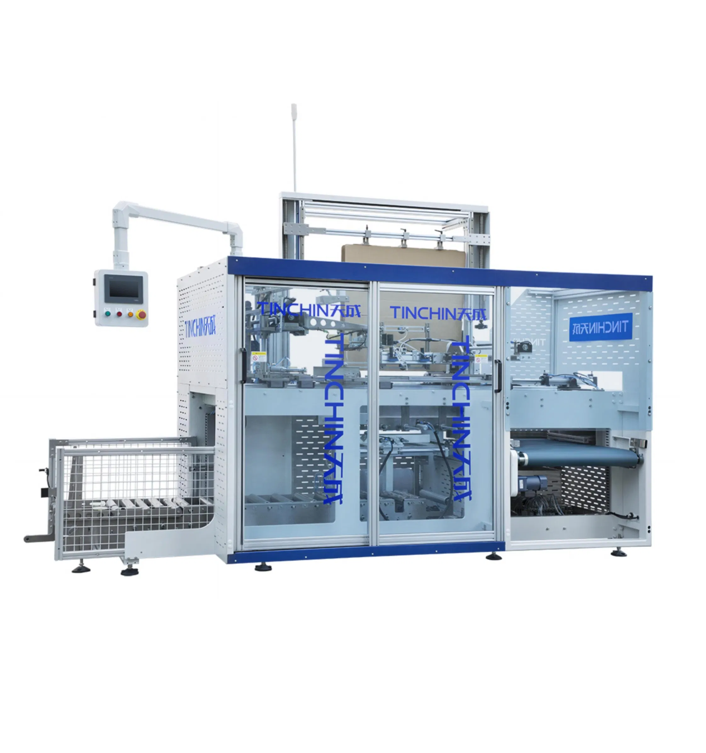 Automatic High Speed Disposable Paper Plastic Cup Coffee Cup Bowl Lid Cover Plate Tray Food Container Case Machine Packing Machine Case Erector