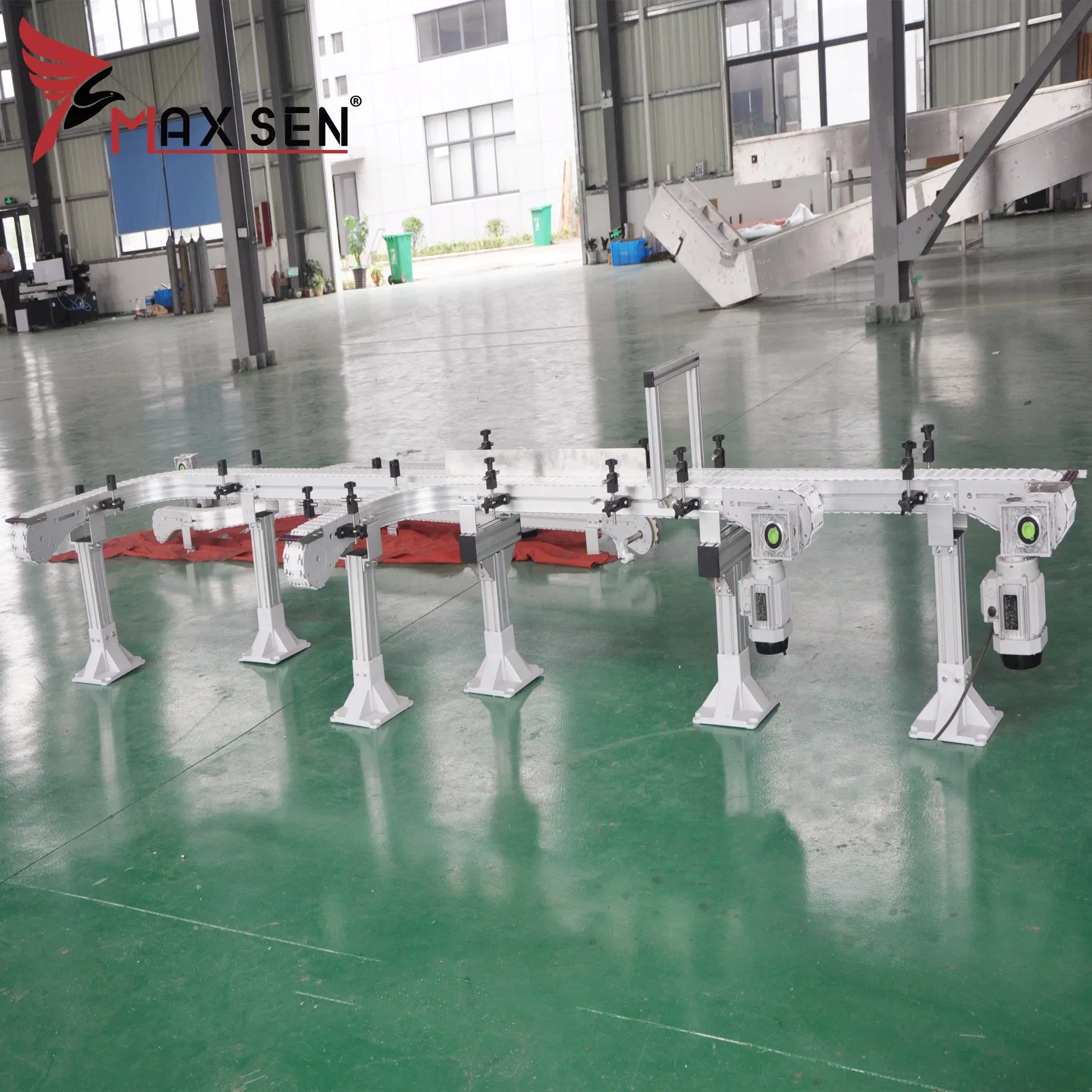 High Quality POM Flexible Chain Conveyor Flex Linked System with Aluminum Frame for Medical Items Conveying