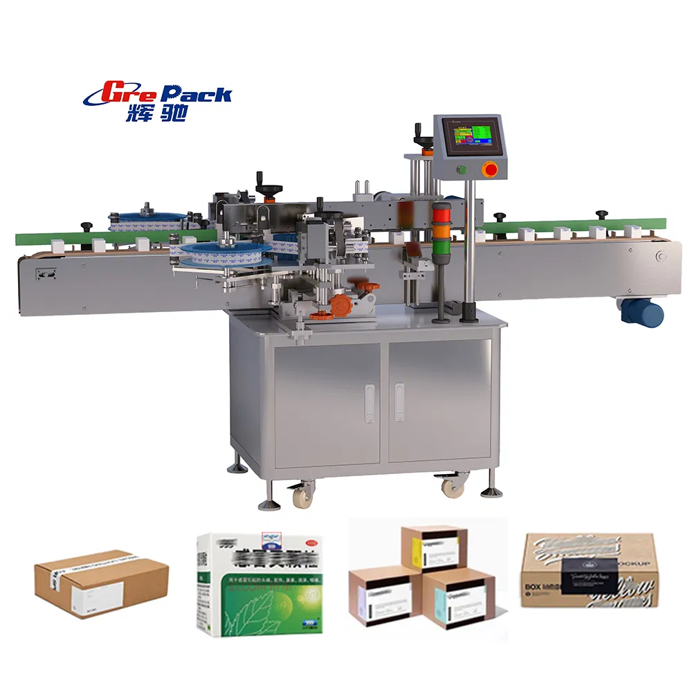 Automatic Anti-Tamper Proof Evident Adhesive Sticker Sealing Facial Mask Paper Box Corner Labeling Machine